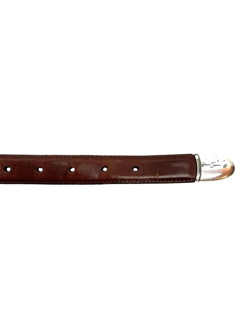 Onyx By Brighton Golf Scene Leather Belt Mens 40 Brown Black